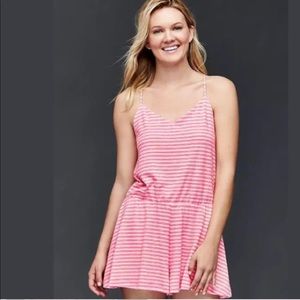Gap Pink Striped Romper